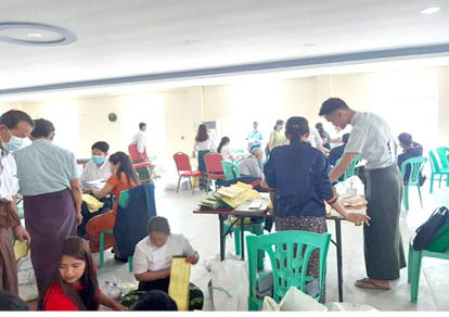 Photographic documentation of on ground inspection of the ballot papers in  Kachin State