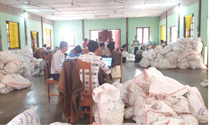 Photographic documentation of on ground inspection of the ballot papers in Kayah State