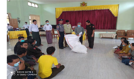 Photographic documentation of on ground inspection of the ballot papers in Kayin State