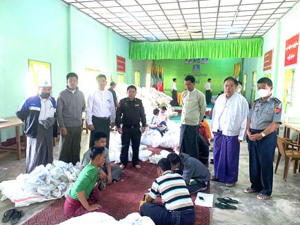 Photographic documentation of on ground inspection of the ballot papers in Chin State