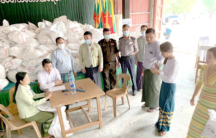 Photographic documentation of on ground inspection of the ballot papers in Sagaing Region