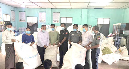 Photographic documentation of on ground inspection of the ballot papers in         Bago Region