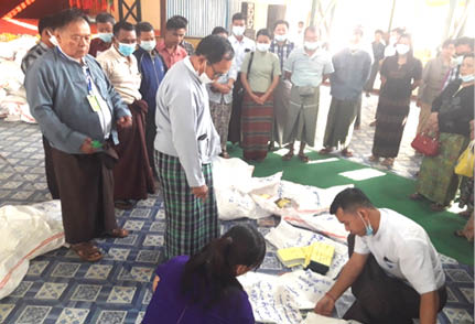 Photographic documentation of on ground inspection of the ballot papers in Magway Region