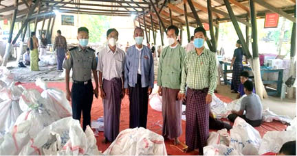 Photographic documentation of on ground inspection of the ballot papers in Magway Region