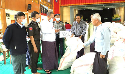 Photographic documentation of on ground inspection of the ballot papers in Mandalay Region