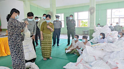 Photographic documentation of on ground inspection of the ballot papers in Rakhine State