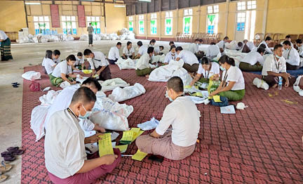 Photographic documentation of on ground inspection of the ballot papers in Rakhine State