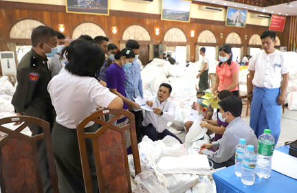 Photographic documentation of on ground inspection of the ballot papers in Yangon Region