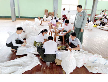 Photographic documentation of on ground inspection of the ballot papers in  Shan State