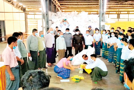 Photographic documentation of on ground inspection of the ballot papers in Ayeyawaddy Region