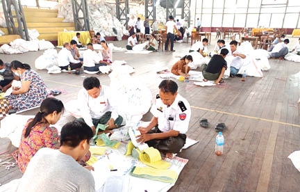 Photographic documentation of on ground inspection of the ballot papers in Ayeyawaddy Region