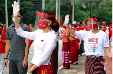 ဥပဒေနှင့်ညီညွတ်မှုမရှိသော မဲဆွယ်စည်းရုံးမှု မှတ်တမ်းဓာတ်ပုံများ